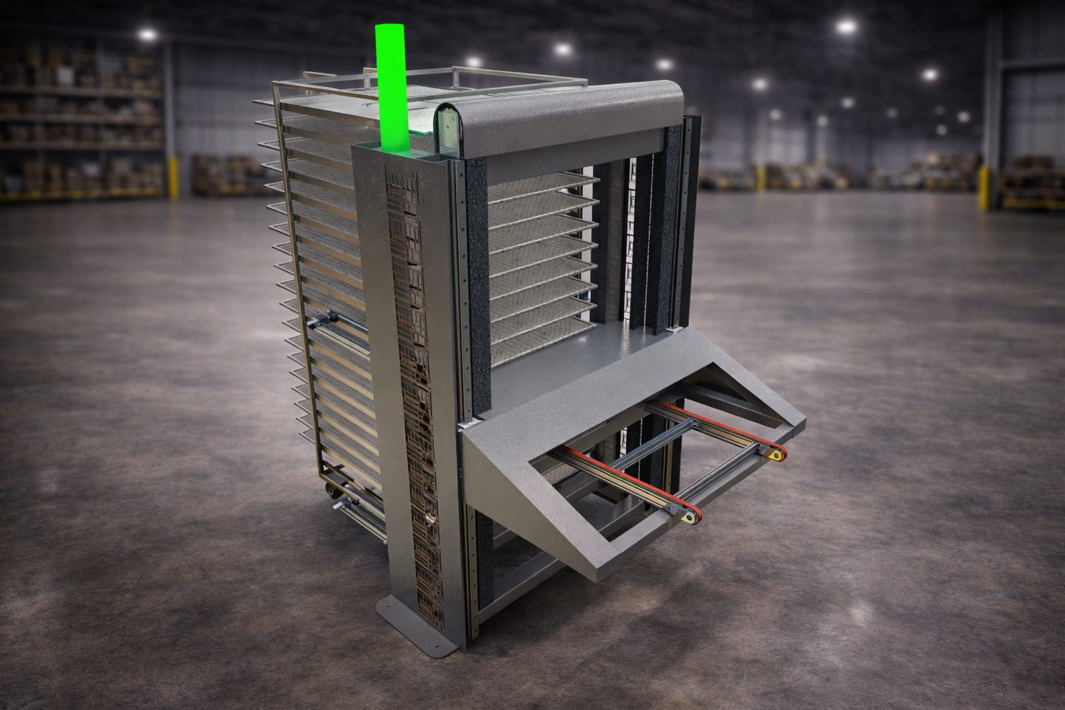 Stanowisko automatycznego rozładunku wózka